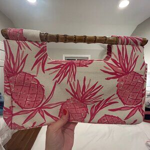 Lilibridge Bamboo Pink Pineapple Tropical Clutch
